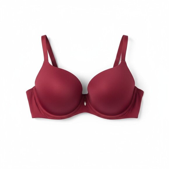 Ambrielle Womens Super Soft Full Coverage Bra 40C Red - Picture 1 of 4